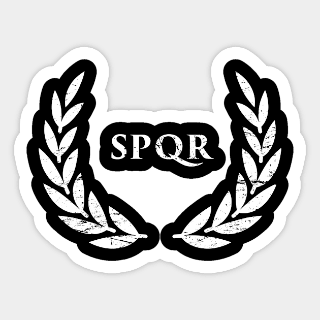 Roman Empire SPQR Wreath Sticker by Wizardmode